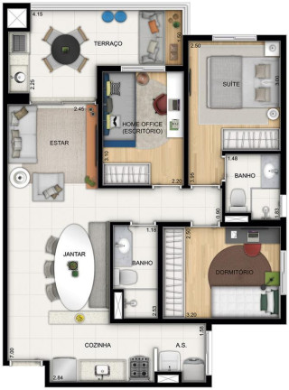 Imagem Apartamento com 2 Quartos à Venda, 59 m² em Centro - São Bernardo Do Campo