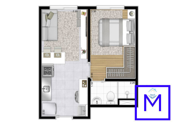 Imagem Apartamento com 2 Quartos à Venda, 29 m² em Barra Funda - São Paulo