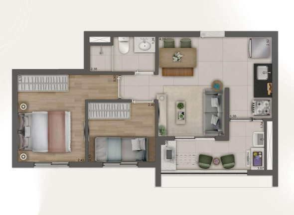 Foto do imóvel Apartamento com 2 Quartos à Venda, 41 m² em Barra Funda - São Paulo