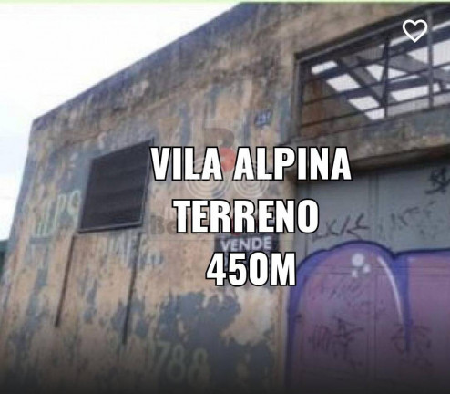 Imagem Terreno à Venda, 450 m² em Vila Alpina - São Paulo