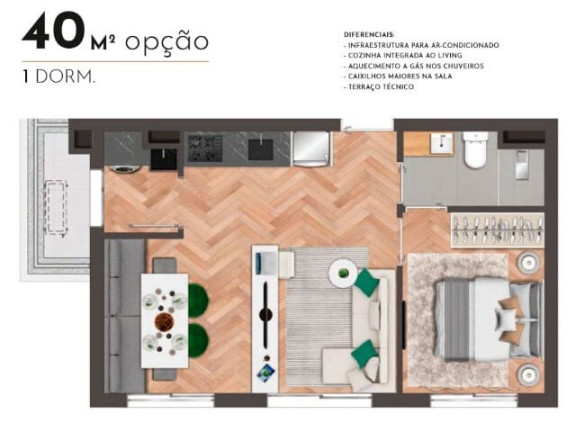 Imagem Apartamento com 2 Quartos à Venda, 40 m² em Chácara Klabin - São Paulo