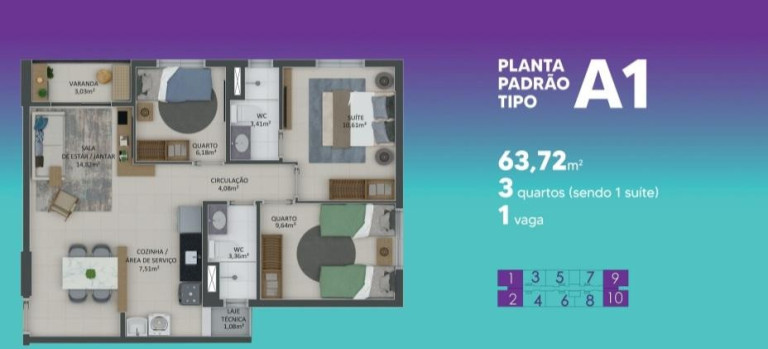 Imagem Apartamento com 2 Quartos à Venda, 51 m² em Sapiranga-coité - Fortaleza