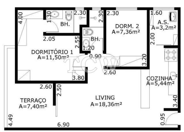 Foto do imóvel Apartamento com 2 Quartos à Venda, 74 m² em Vila Mariana - São Paulo