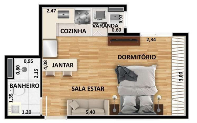 Imagem Apartamento com 2 Quartos à Venda, 61 m² em Vila Parque Jabaquara - São Paulo