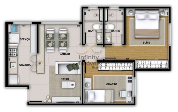 Foto do imóvel Apartamento com 3 Quartos à Venda, 48 m² em Serra - Belo Horizonte