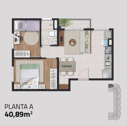 Imagem Apartamento com 2 Quartos à Venda, 40 m² em Guaianases - São Paulo