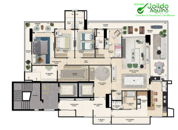 Imagem Apartamento com 4 Quartos à Venda, 242 m² em Meireles - Fortaleza