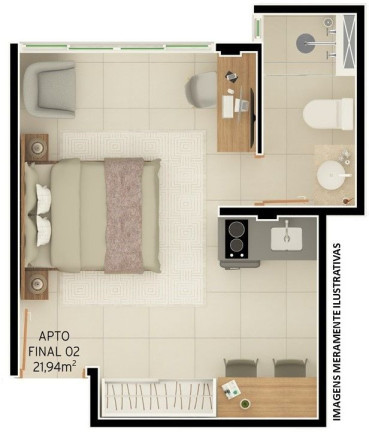 Imagem Apartamento com 1 Quarto à Venda, 18 m² em Intermares - Cabedelo