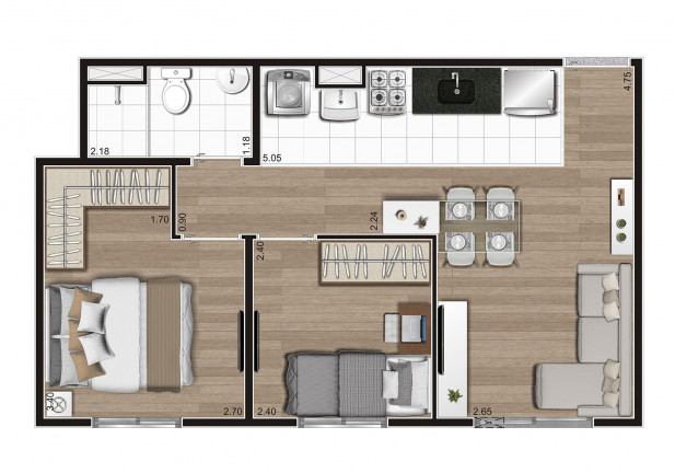Imagem Apartamento com 2 Quartos à Venda, 40 m² em Brasilândia - São Paulo