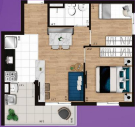 Imagem Apartamento com 2 Quartos à Venda, 36 m² em Jardim Umarizal - São Paulo