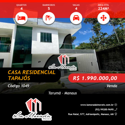 Imagem Casa com 4 Quartos à Venda, 224 m² em Tarumã - Manaus