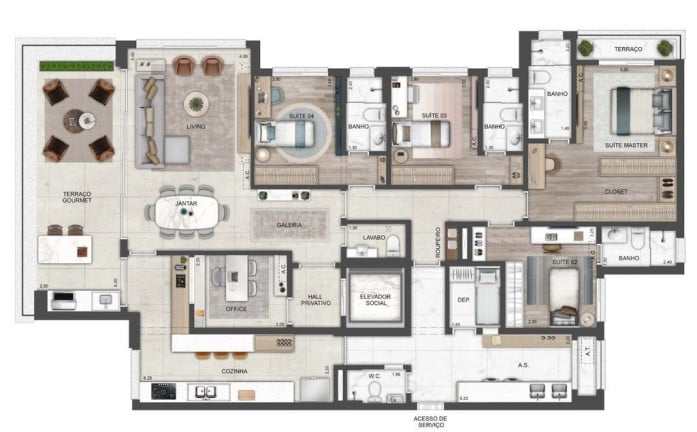 Foto do imóvel Apartamento com 4 Quartos à Venda, 325 m² em Vila Romana - São Paulo
