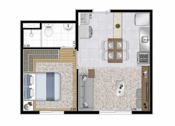 Imagem Apartamento com 1 Quarto à Venda, 27 m² em Barra Funda - São Paulo