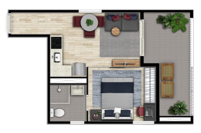 Foto do imóvel Apartamento com 1 Quarto à Venda, 33 m² em Higienópolis - São Paulo