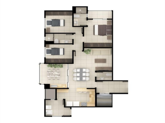 Imagem Apartamento com 3 Quartos à Venda, 105 m² em Jardim Refúgio - Sorocaba