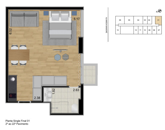 Imagem Apartamento com 1 Quarto à Venda, 28 m² em Alphaville Centro Industrial E Empresarial/alphaville. - Barueri