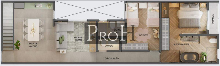 Foto do imóvel Cobertura com 3 Quartos à Venda, 115 m² em Vila Pires - Santo André