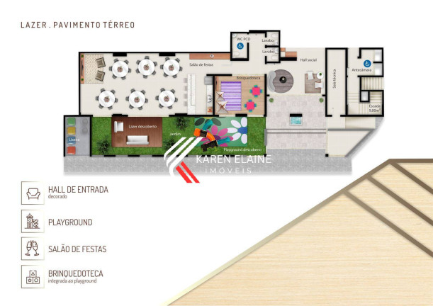 Foto do imóvel Apartamento com 2 Quartos à Venda, 75 m² em Kobrasol - São José