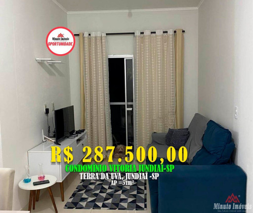 Foto do imóvel Apartamento com 2 Quartos à Venda, 52 m² em Morada Das Vinhas - Jundiaí