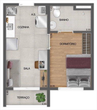 Foto do imóvel Apartamento com 1 Quarto à Venda, 27 m² em Saúde - São Paulo