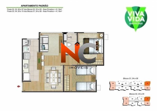Foto do imóvel Apartamento com 2 Quartos à Venda, 41 m² em Santa Cruz - Rio De Janeiro