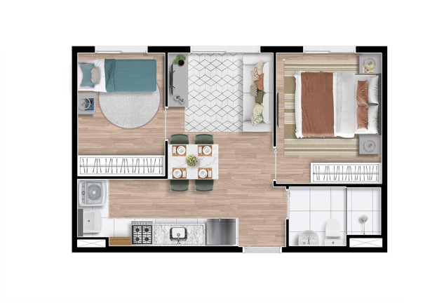 Imagem Apartamento com 1 Quarto à Venda, 33 m² em Vila Parque Jabaquara - São Paulo