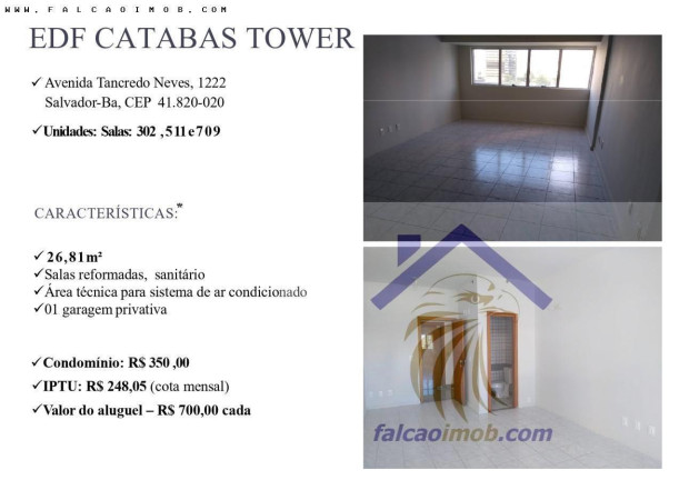 Imagem Imóvel Comercial para Alugar, 26 m² em Caminho Das árvores - Salvador