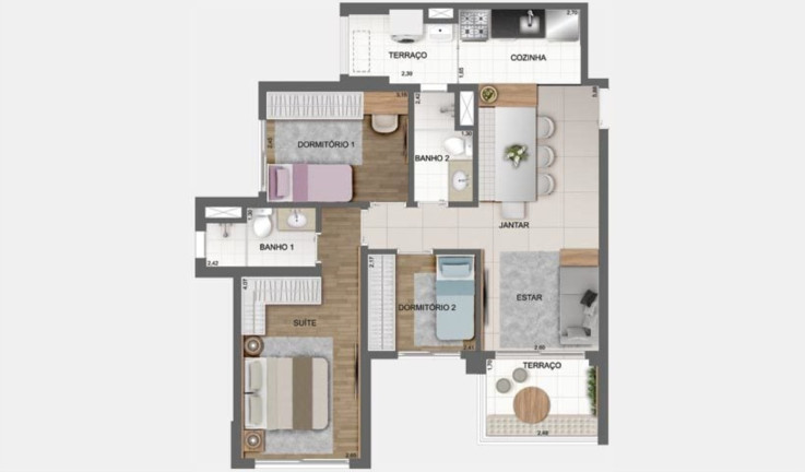 Foto do imóvel Apartamento com 3 Quartos à Venda, 72 m² em Chácara Santo Antônio (zona Sul) - São Paulo
