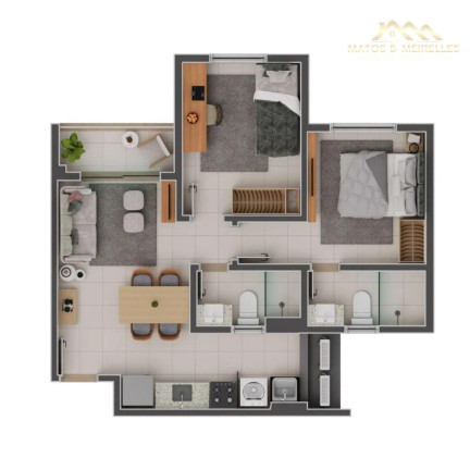 Imagem Apartamento com 3 Quartos à Venda, 59 m² em Mondubim - Fortaleza