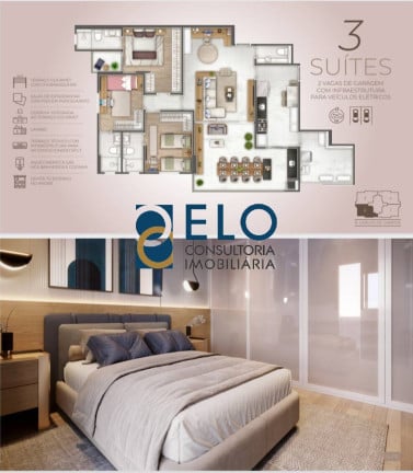 Foto do imóvel Apartamento com 3 Quartos à Venda, 125 m² em Ponta Da Praia - Santos