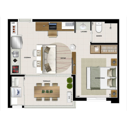 Foto do imóvel Cobertura com 2 Quartos à Venda, 96 m² em Morumbi - São Paulo