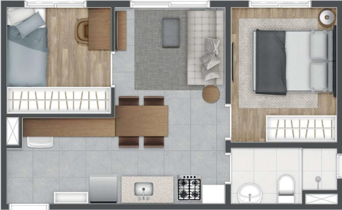 Foto do imóvel Apartamento com 1 Quarto à Venda, 24 m² em Cursino - São Paulo