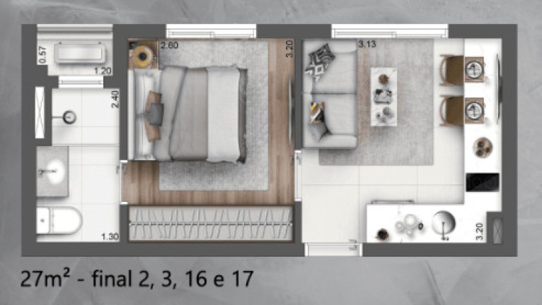 Imagem Apartamento com 2 Quartos à Venda, 45 m² em Santo Amaro - São Paulo