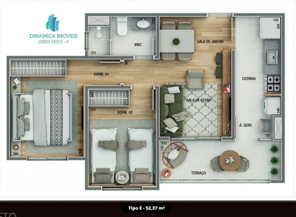 Imagem Apartamento com 3 Quartos à Venda, 55 m² em Jardim Nossa Senhora Da Penha - Hortolândia