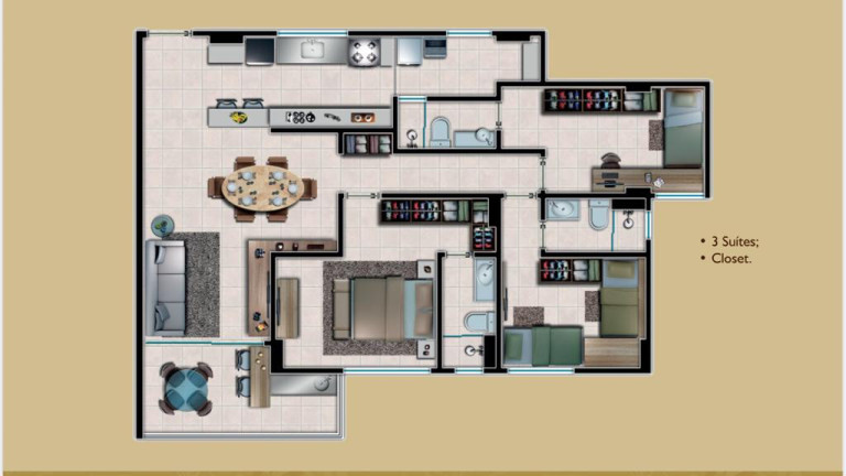 Imagem Apartamento com 3 Quartos à Venda, 107 m²