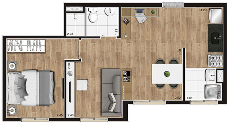 Imagem Apartamento com 2 Quartos à Venda, 41 m² em Parque Arariba - São Paulo