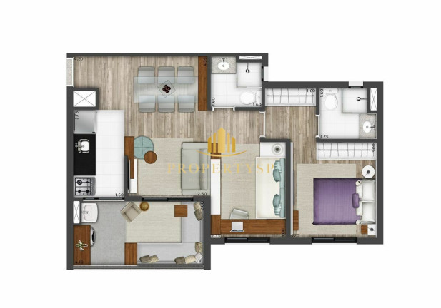 Foto do imóvel Apartamento com 3 Quartos à Venda, 69 m² em Pinheiros - São Paulo