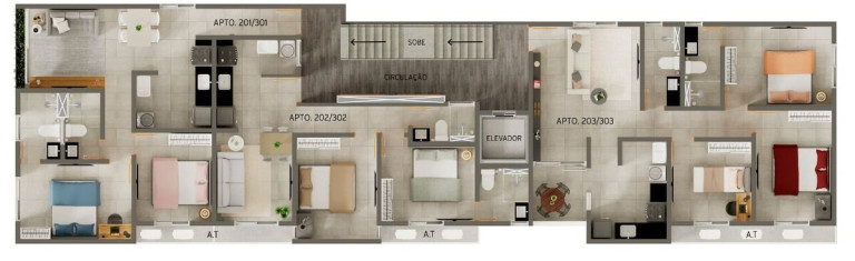 Imagem Apartamento com 2 Quartos à Venda, 51 m² em Bancários - João Pessoa