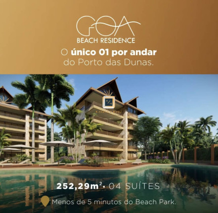 Foto do imóvel Apartamento com 4 Quartos à Venda, 252 m² em Porto Das Dunas - Aquiraz