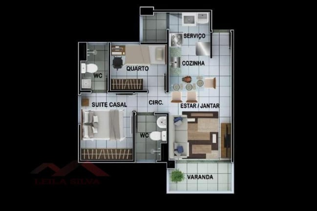 Imagem Apartamento com 1 Quarto à Venda, 61 m² em Aeroporto - Teresina