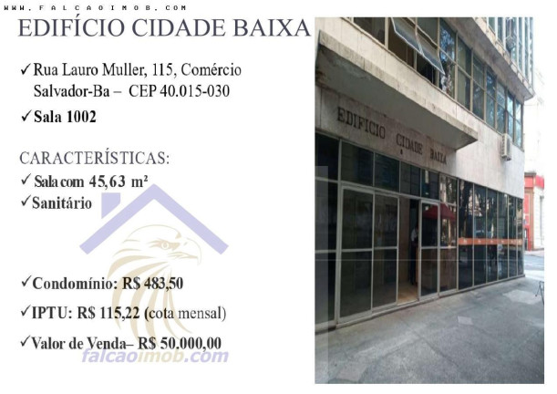 Foto do imóvel Sala Comercial à Venda, 45 m² em Comércio - Salvador Foto do imóvel Sala Comercial à Venda, 45 m² em Comércio - Salvador
