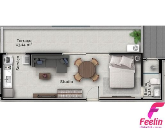 Foto do imóvel Apartamento com 1 Quarto à Venda, 46 m² em Carvoeira - Florianópolis