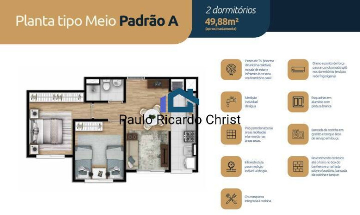 Imagem Apartamento com 2 Quartos à Venda, 49 m² em Distrito Industrial - Cachoeirinha