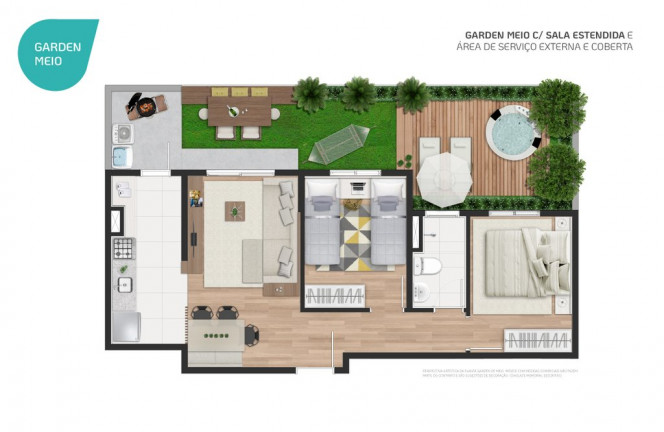Imagem Apartamento com 1 Quarto à Venda, 37 m² em Jardim Barro Branco - Cotia