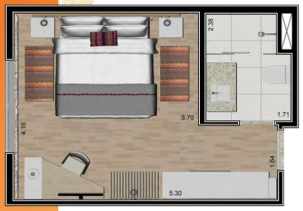 Foto do imóvel Imóvel com 1 Quarto à Venda, 30 m² em Gonzaga - Santos