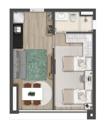 Foto do imóvel Studio com 1 Quarto à Venda, 25 m² em Vila Clementino - São Paulo