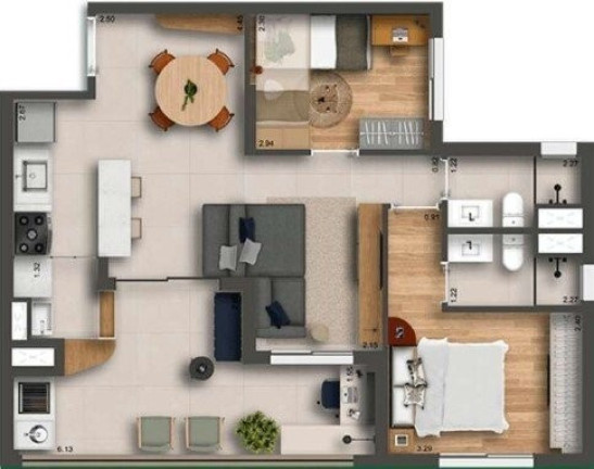 Imagem Apartamento com 2 Quartos à Venda, 63 m² em Vila Firmiano Pinto - São Paulo