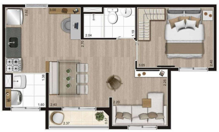 Imagem Apartamento com 2 Quartos à Venda, 37 m² em Vila Moraes - São Paulo