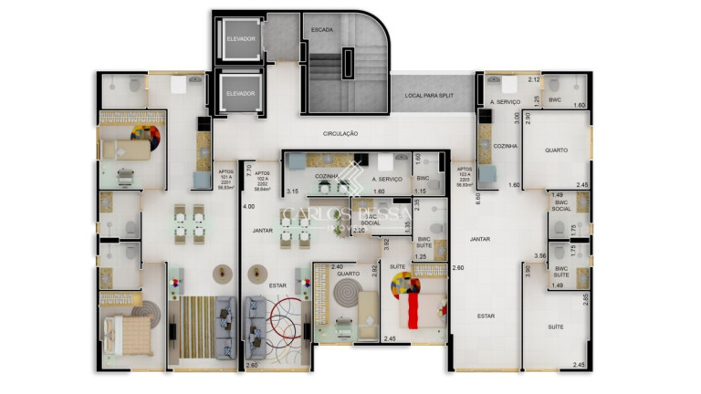 Imagem Apartamento com 2 Quartos à Venda, 58 m² em Casa Amarela - Recife