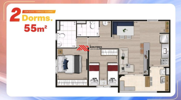 Foto do imóvel Apartamento com 2 Quartos à Venda, 47 m² em Vila Das Bandeiras - Guarulhos